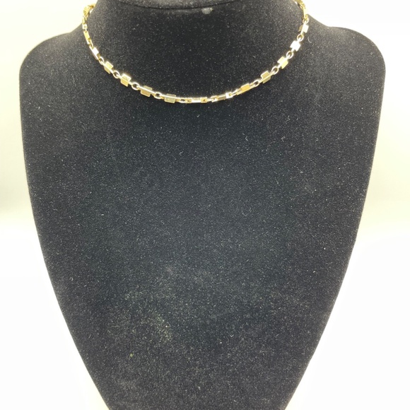 3 Piece Mixed Metal and Crystal Choker Set - Picture 3 of 4
